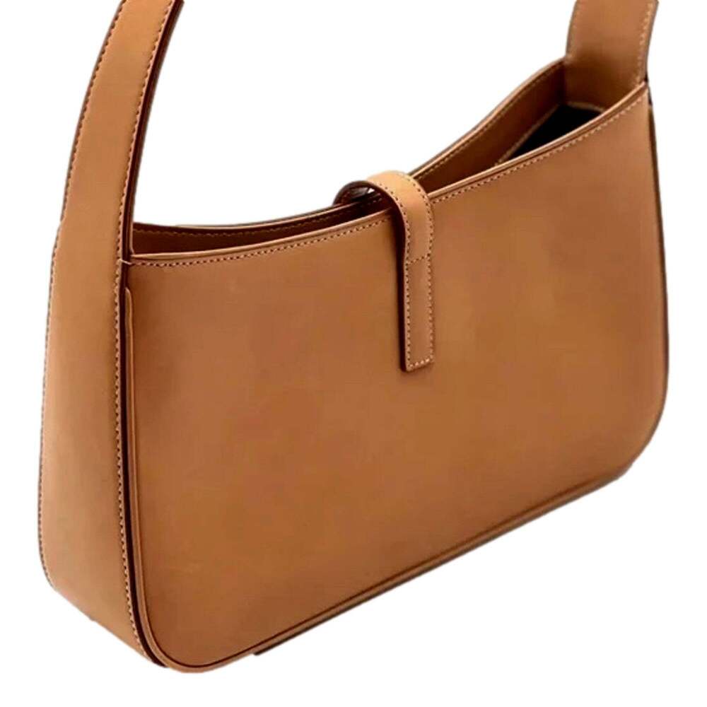 Saint Laurent Le 5 À 7 Small Beige Leather YSL Hobo Shoulder Bag Gold - Picture 1 of 3